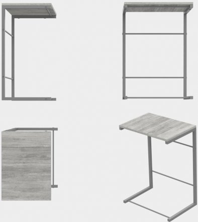 Столик приставний Террі Ferrum-decor 650x440x330 Сірий метал ДСП Бетон 16 мм (FRD-104668) Столик приставний Террі Ferrum-decor 650x440x330 Сірий метал ДСП Бетон 16 мм (FRD-104668)