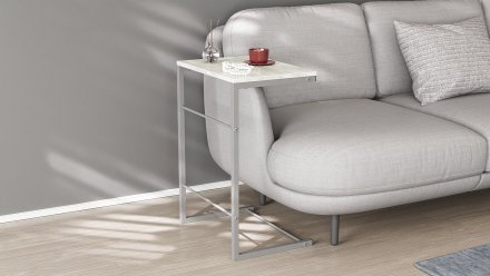 Столик приставний Террі Ferrum-decor 650x440x330 Сірий метал ДСП Бетон 16 мм (FRD-104668) Столик приставний Террі Ferrum-decor 650x440x330 Сірий метал ДСП Бетон 16 мм (FRD-104668)