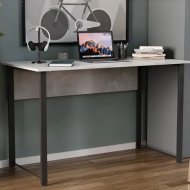 Стіл письмовий Курт Ferrum-decor 75x120x70 Чорний метал ДСП Бетон 32 мм (FRD-106642)