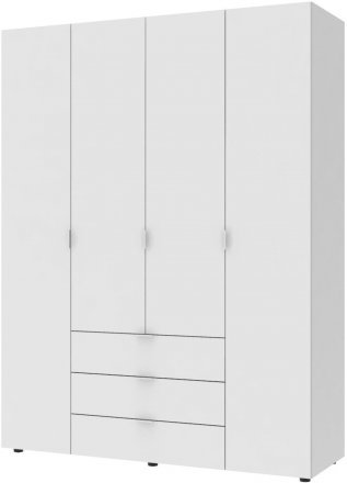 Шафа розпашна для одягу Doros Гелар 155х49,5х203,4 см Білий (DRS-011100)
