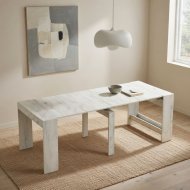 Обідній розсувний стіл для кухні Неман ПІТОН Лайт Дуб крафт білий (NEM-121037) Обідній розсувний стіл для кухні Неман ПІТОН Лайт Дуб крафт білий (NEM-121037)