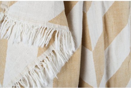 Плед-накидка Fishbone Throw Mustard 130х180 см 2000022193078