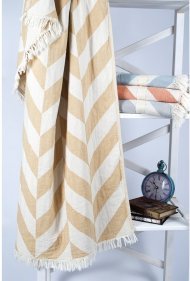 Плед-накидка Fishbone Throw Mustard 130х180 см 2000022193078