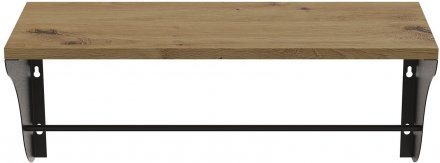 Настінна полиця Ferrum-decor Комфі 260x600x240 метал Чорний ДСП Дуб Артизан 16 мм (FRD-102742) Настінна полиця Ferrum-decor Комфі 260x600x240 метал Чорний ДСП Дуб Артизан 16 мм (FRD-102742)