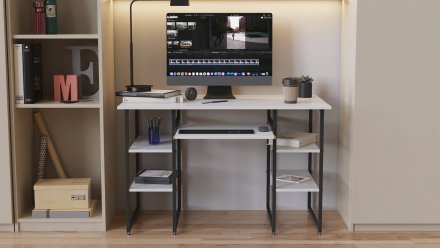 Письмовий стіл Ferrum-decor Тім 75x140x70 чорний ДСП Біле 16мм (FRD-103980) Письмовий стіл Ferrum-decor Тім 75x140x70 чорний ДСП Біле 16мм (FRD-103980)