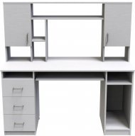 Стіл комп'ютерний Анжело Ferrum-decor 1400x1422x600 ДСП Біле 16 мм (FRD-104704)