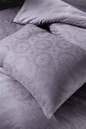 Постільний комплект 200х220 см Deluxe Jacquard Sateen Valeria сірий