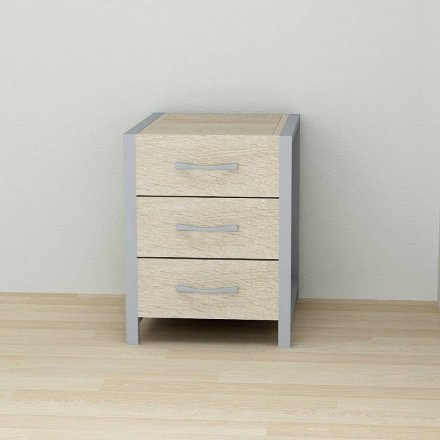 Тумба універсальна Ferrum-decor Вів'єн 3 50x41x40 сірий ДСП Дуб Сонома 16мм (FRD-104198)