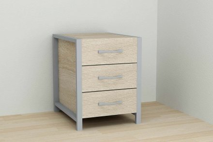 Тумба універсальна Ferrum-decor Вів'єн 3 50x41x40 сірий ДСП Дуб Сонома 16мм (FRD-104198)