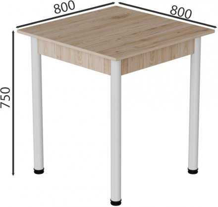 Стіл кухонний Ferrum-decor Агата 75x90x90 Білий ДСП Сан-Марино 16мм (FRD-105638)