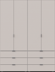 Комплект шаф для одягу Doros Гелар (2 шт.) 155х49,5х203,4 см Кашемір (DRS-011238) Комплект шаф для одягу Doros Гелар (2 шт.) 155х49,5х203,4 см Кашемір (DRS-011238)