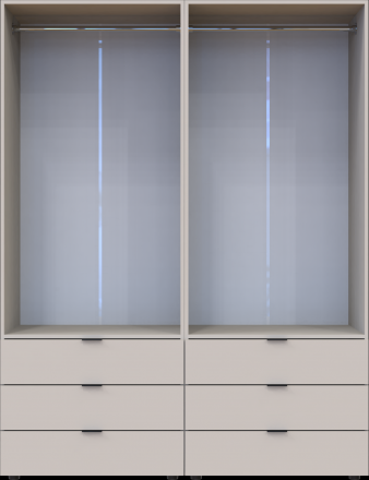 Комплект шаф для одягу Doros Гелар (2 шт.) 155х49,5х203,4 см Кашемір (DRS-011238) Комплект шаф для одягу Doros Гелар (2 шт.) 155х49,5х203,4 см Кашемір (DRS-011238)