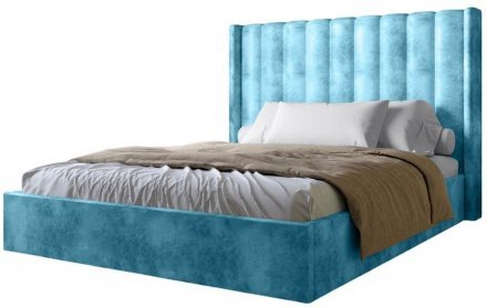 Двоспальне ліжко LION Ніно 180x200 см SILK 502 Бирюзовий (LION-041396)