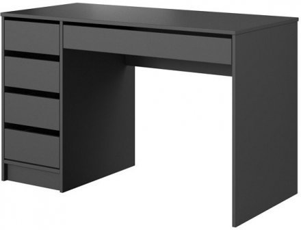 Стіл туалетний письмовий Perfect Home Ада / Ada 5S/120 з 5 шухлядами Антрацит (PFH-091308)