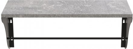 Настінна полиця Ferrum-decor Комфі 260x600x240 метал Чорний ДСП Бетон 16 мм (FRD-102743)