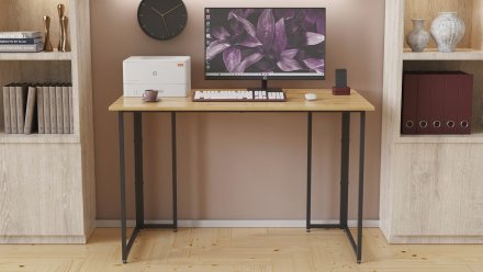Комп'ютерний стіл Ferrum-decor Ханна 76x100x70 чорний ДСП Дуб Артизан 32мм (FRD-106235)