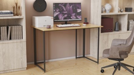 Комп'ютерний стіл Ferrum-decor Ханна 76x100x70 чорний ДСП Дуб Артизан 32мм (FRD-106235)