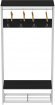 Вішалка модульна підлогова Ferrum-decor Треліс 15 180x90x38 білий ДСП Сосна Кембра 16мм (FRD-104372)