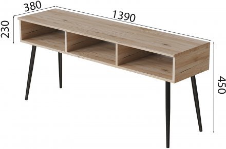 Тумба під телевізор Кентуки Ferrum-decor 45x139x38 Чорний метал ДСП Дуб Сан-Марино 16 мм (FRD-106732) Тумба під телевізор Кентуки Ferrum-decor 45x139x38 Чорний метал ДСП Дуб Сан-Марино 16 мм (FRD-106732)