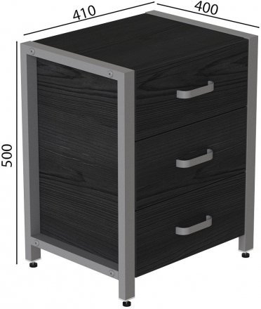 Тумба універсальна Ferrum-decor Вів'єн 3 50x41x40 сірий ДСП Сосна Кембра 16мм (FRD-104200) Тумба універсальна Ferrum-decor Вів'єн 3 50x41x40 сірий ДСП Сосна Кембра 16мм (FRD-104200)