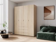 Шафа розпашна для одягу Doros Гелар 155х49,5х203,4 см Дуб сонома (DRS-011102)