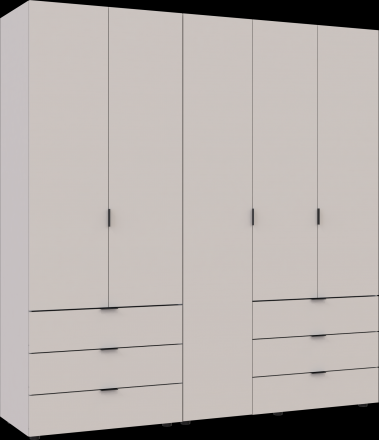 Комплект шаф для одягу Doros Гелар (2 шт.) 193,7х49,5х203,4 см Кашемір (DRS-011239) Комплект шаф для одягу Doros Гелар (2 шт.) 193,7х49,5х203,4 см Кашемір (DRS-011239)