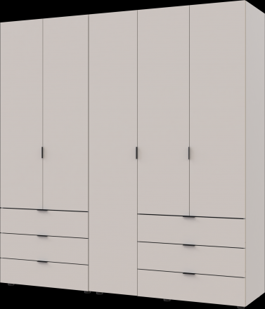 Комплект шаф для одягу Doros Гелар (2 шт.) 193,7х49,5х203,4 см Кашемір (DRS-011239) Комплект шаф для одягу Doros Гелар (2 шт.) 193,7х49,5х203,4 см Кашемір (DRS-011239)