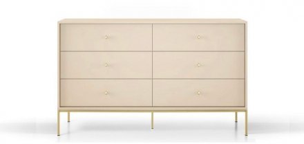 Комод Perfect Home Моно / Mono з 6 шухлядами і золотими ніжками MKS154 Беж пісочний (PFH-091209)