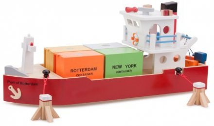 Ігровий набір Контейнерне судно з 4 контейнерами