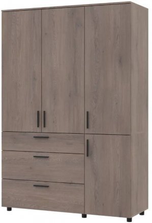 Шафа для одягу Doros Торн Кремона Канноло 3 ДСП/3Ш (полиці) 135х51.6х200 (DRS-012068)