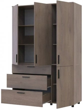 Шафа для одягу Doros Торн Кремона Канноло 3 ДСП/3Ш (полиці) 135х51.6х200 (DRS-012068)