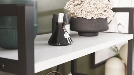 Етажерка 4/60 Ferrum-decor Серії Конект 120x60x28 чорний ДСП Біле 16мм (FRD-104236)