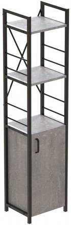 Етажерка 3/34 Ferrum-decor Серії Конект з тумбою 144x34x28 Чорний ДСП Бетон (FRD-104427) Етажерка 3/34 Ferrum-decor Серії Конект з тумбою 144x34x28 Чорний ДСП Бетон (FRD-104427)