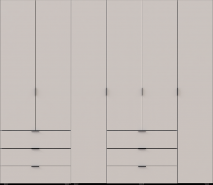Комплект шаф для одягу Doros Гелар (2 шт.) 232,5х49,5х203,4 см Кашемір (DRS-011240)