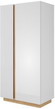 Шафа для одягу Perfect Home Арко / Arco 2-дверна 2D/96 Білий глянець/дуб грандсон (PFH-091038)
