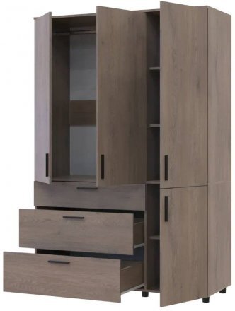 Шафа для одягу Doros Торн Кремона Канноло 3 ДСП/3Ш (штанга) 135х51.6х200 (DRS-012069) Шафа для одягу Doros Торн Кремона Канноло 3 ДСП/3Ш (штанга) 135х51.6х200 (DRS-012069)