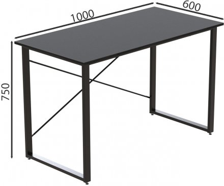 Комп'ютерний стіл Ferrum-decor Дейв 75x100x60 чорний ДСП Сосна Кембра 16мм (FRD-101968)