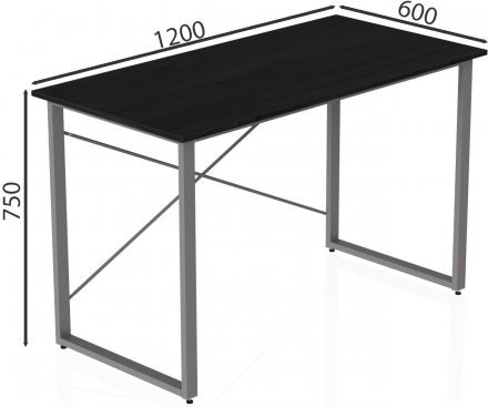 Комп'ютерний стіл Ferrum-decor Дейв 75x120x60 сірий ДСП Сосна Кембра 16мм (FRD-102372)