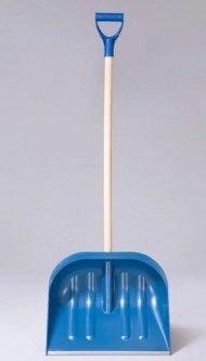 Лопата для прибирання снігу Snow pusher з дерев'яним держаком 41х121 см синя 48571 Лопата для прибирання снігу Snow pusher з дерев'яним держаком 41х121 см синя 48571