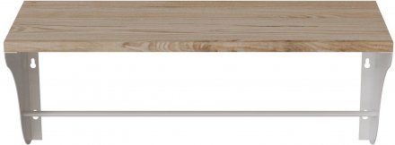 Настінна полиця Ferrum-decor Комфі 260x600x240 метал Білий ДСП Дуб Сан-Марино 16 мм (FRD-102745)