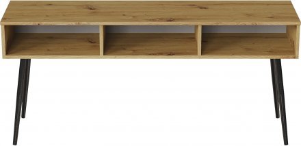 Тумба під телевізор Кентуки Ferrum-decor 45x139x38 Чорний метал ДСП Дуб Артизан 16 мм (FRD-106734)