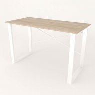 Письмовий стіл Ferrum-decor Драйв 750x1400x600 Білий метал ДСП Дуб Сонома 16 мм (FRD-103146)