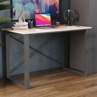 Письмовий стіл Ferrum-decor Драйв 750x1200x700 Чорний метал ДСП Дуб Сан-Марино 32 мм (FRD-103381)