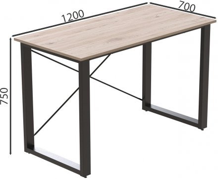 Письмовий стіл Ferrum-decor Драйв 750x1200x700 Чорний метал ДСП Дуб Сан-Марино 32 мм (FRD-103381) Письмовий стіл Ferrum-decor Драйв 750x1200x700 Чорний метал ДСП Дуб Сан-Марино 32 мм (FRD-103381)