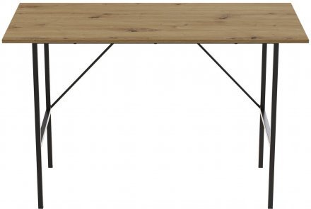 Стіл письмовий Line Тайм Ferrum-decor 750x1200x600 Чорний метал ДСП Дуб Артизан 16 мм (FRD-104890)