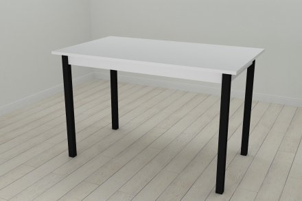 Стіл кухонний Ferrum-decor Маріо 75x120x60 Чорний ДСП Біле 16мм (FRD-106194)