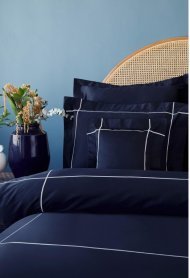 Постільна білизна сатин Plus lacivert-beyaz синій-білий king size svt-2000022291965