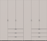 Комплект шаф для одягу Doros Гелар (2 шт.) 232,4х49,5х203,4 см Кашемір (DRS-011241) Комплект шаф для одягу Doros Гелар (2 шт.) 232,4х49,5х203,4 см Кашемір (DRS-011241)