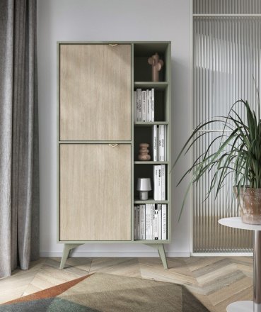 Стелаж Perfect Home Форест / Forest RG80 2-дверний Евкаліпт/ялиця сканді (PFH-091478)