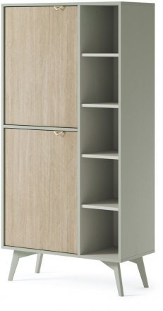Стелаж Perfect Home Форест / Forest RG80 2-дверний Евкаліпт/ялиця сканді (PFH-091478)